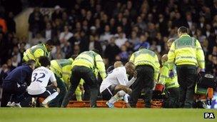 medical staff treating Fabrice Muamba