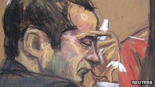 Courtroom sketch of Gilberto Valle