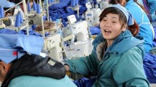 Clothing factory in Huaibei, central China's Anhui province