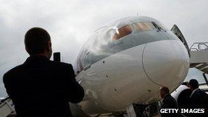 A Boeing 787 at Farnborough air show