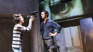 Francis Jue and Tom Berish in Paper Dolls, Tricycle Theatre