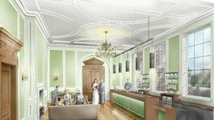 Artist's impression of the restored hall
