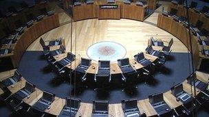 Senedd debating chamber