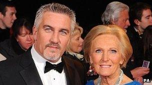 Great British Bake Off judges Paul Hollywood and Mary Berry