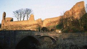 The castle in Barnard Castle