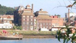 The old Tolly Cobbold brewery in Ipswich