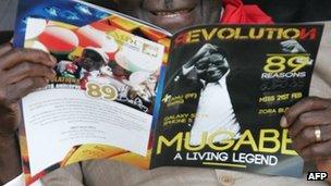 A magazine celebrating Robert Mugabe's 89th birthday