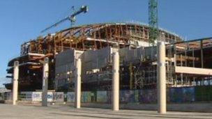 Construction of the Wales Millennium Centre