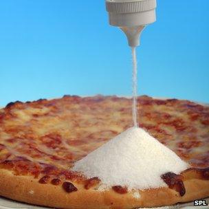 Salt mound on a pizza