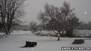 Snow in St Pierre du Bois - picture courtesy Karen Stockreiter