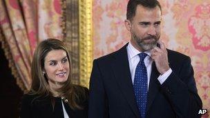 Spain's Crown Prince Felipe and Princess Letizia in 2013