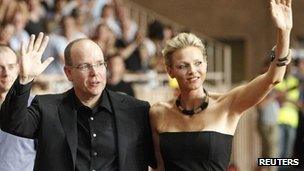 Monaco's Prince Albert II and Charlene Wittstock