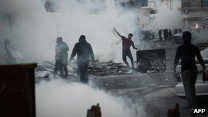 Protests at the 8 March 2013 against the death of Mahmood al-Jaziri in the village of Daih, west of the capital Manama