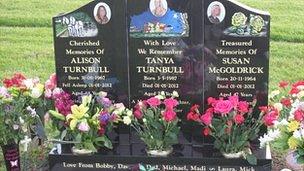 The family grave of those shot by Michael Atherton