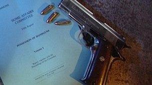 A handgun and license