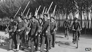 Picture dated 12 June 1986, shows the "Re-education through labour" camp of Tuanhe near Beijing.