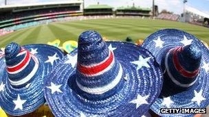 File photo: Australian fans at a cricket match in Sydney, 3 January 2013