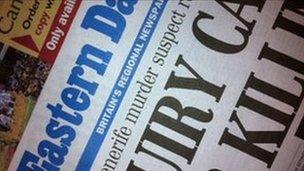 Eastern Daily Press front page