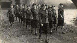 Women on the march in World War II