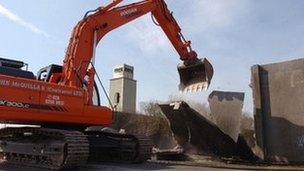 Maze prison being demolished