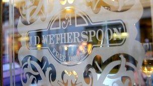 Oustide of JD Wetherspoon pub