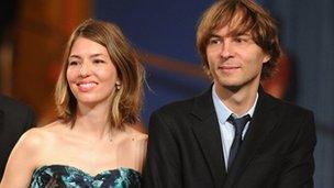 Thomas Mars with wife Sofia Coppola