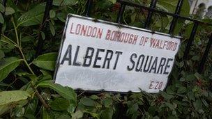 Albert Square sign