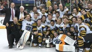 Panthers after their victory in Belfast