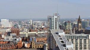 Manchester city skyline