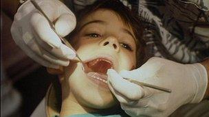 Child in dentist's chair