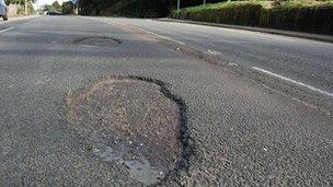 Pothole in Oxted