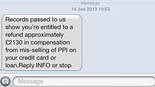 PPI spam text