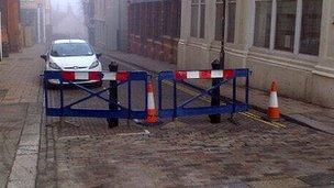 The view down West Stockwell Street in Colchester