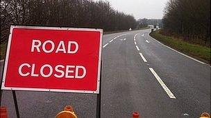 A614 closed