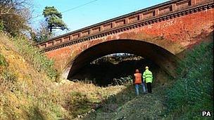 The Imberhorne Cutting before work started to clear domestic waste from the former landfill site