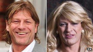 Sean Bean as himself and as 'Tracie' in Accused