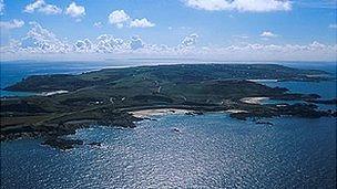 Alderney aerial view