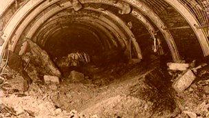 A tunnel in the Lofthouse Colliery