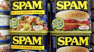 Cans of spam