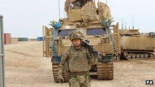 Trooper James McCrossan 21, from Co Antrim, serving with the Royal Dragoon Guards in Helmand Province