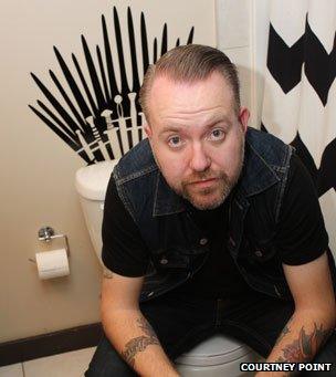 Brent Sheen and his "Game of Thrones" toilet transfer