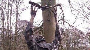 St Columba statue at St Columb's Park