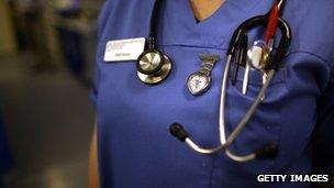 Nurse with stethoscope