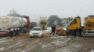 Roads chaos at Castle Douglas