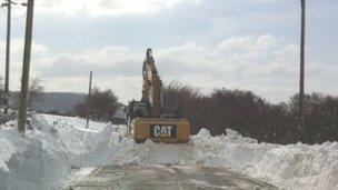 Snow clearing on Arran