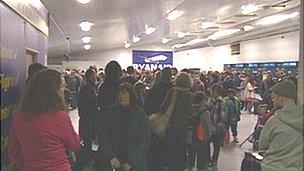 Inside East Midlands Airport