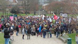 Student protest on 25th March