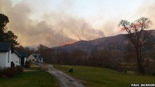 Fire above Strontian