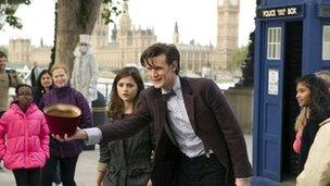 Jenna-Louise Coleman and Matt Smith in The Bells of Saint John