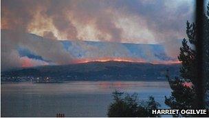 Fire near Fort William